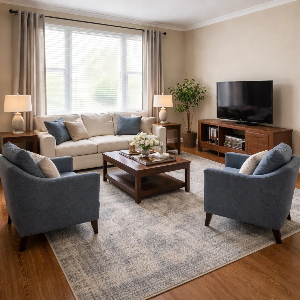 AI Furniture Placement From Your Room Photo after