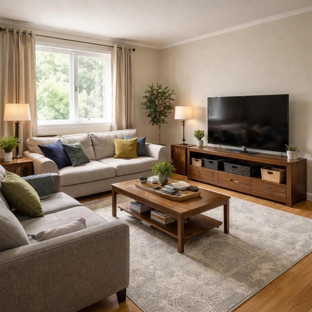 How to Layout a Living Room With TV after